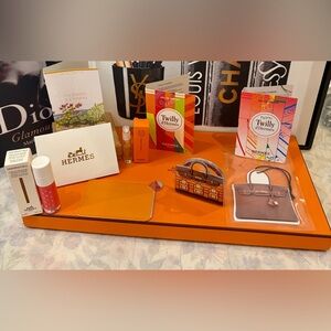 🧡NWT HERMÈS Accs. Travel Size Fragrances/Lipstick/Birkin Pop Socket/Mirror 🧡